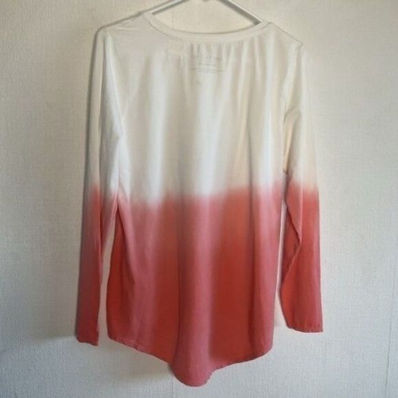 Seed to Style Ombre Print Long Sleeve T-Shirt Top Women Size Small Sunset - Picture 7 of 11